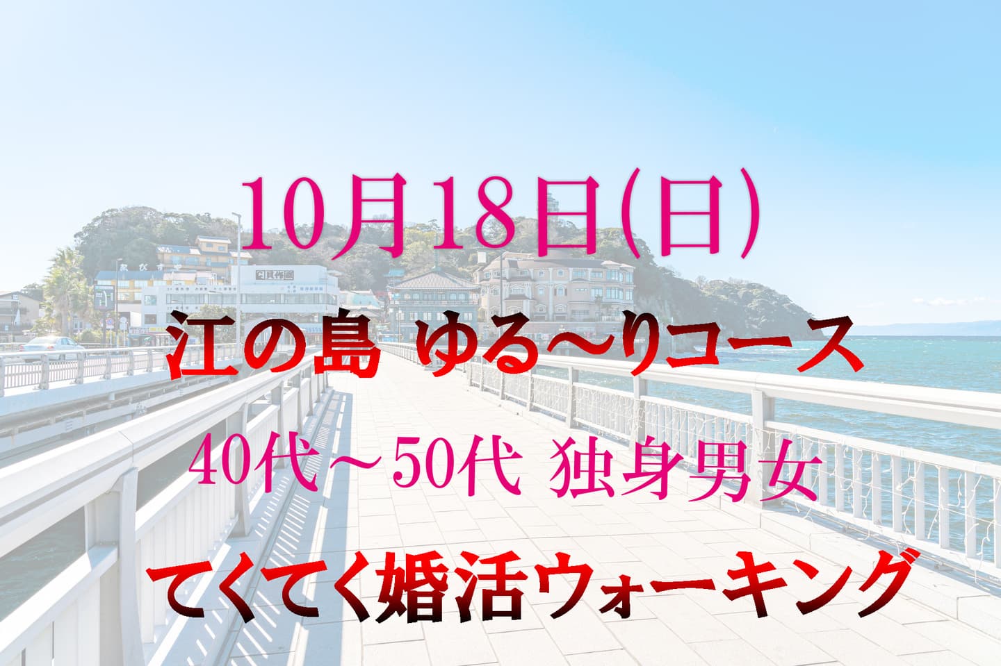 神奈川県 藤沢市 江の島 てくてく婚活ウォーキング 散歩 散策 アウトドア