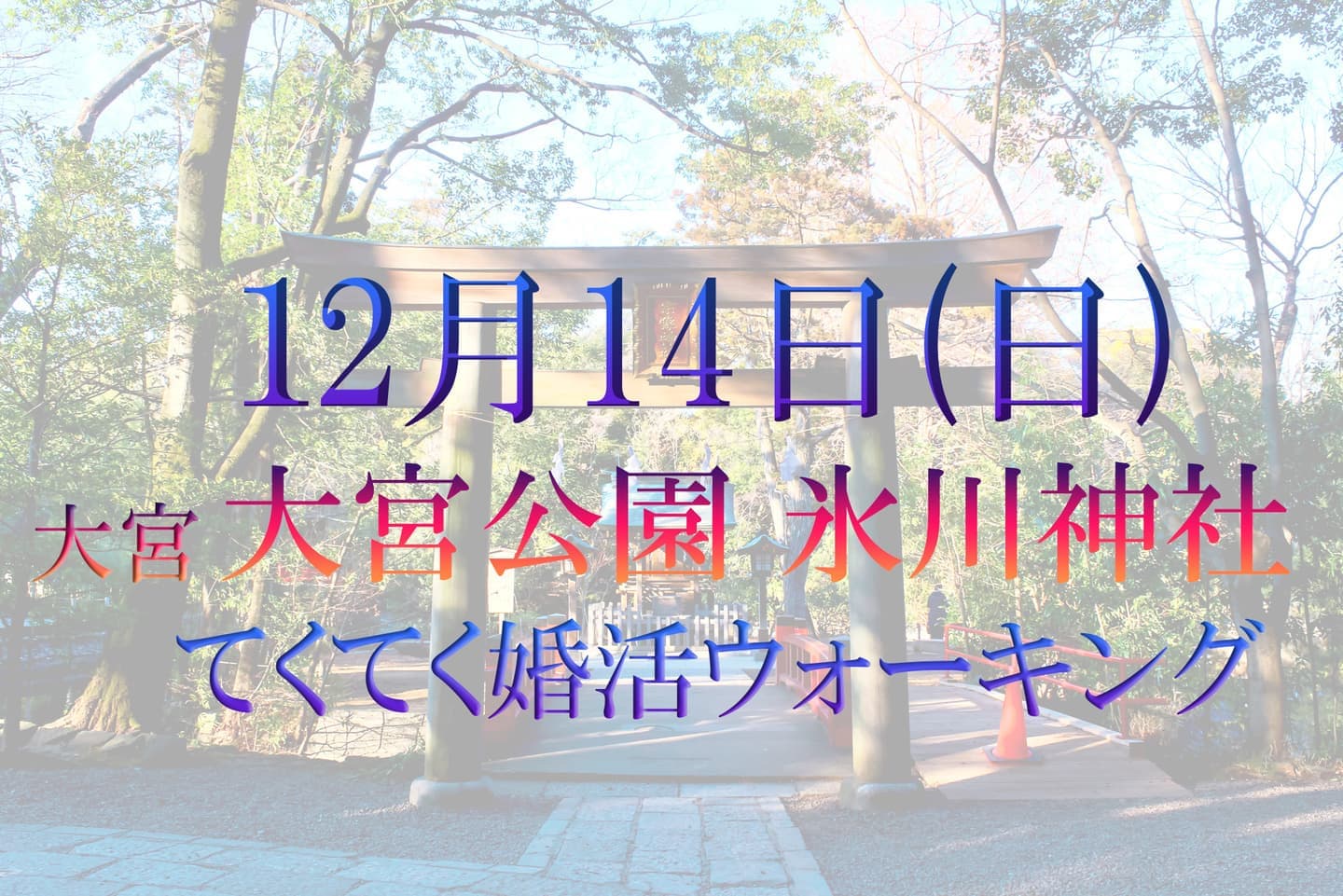 てくてく婚活ウォーキング 埼玉県 大宮市 大宮公園 氷川神社 散歩 散策 アウトドアイベント